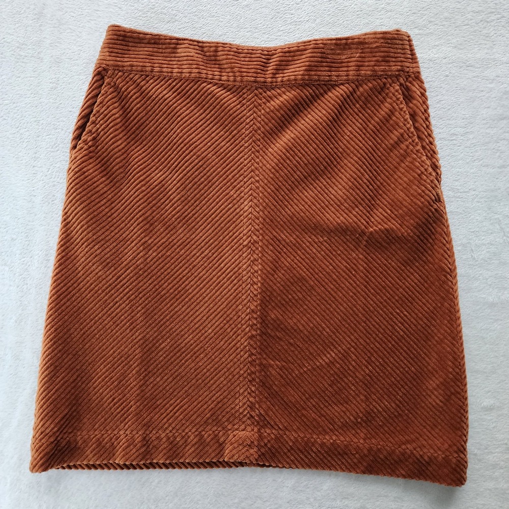 Talbots Corduroy Skirt Womens 2 Rust Brown Fall Hipster Earthy Earth Tones Mini
